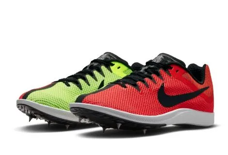 NIKE ZOOM RIVAL DISTANCE SPIKE MENS BRIGHT CRIMSON BLK VOLT WHT