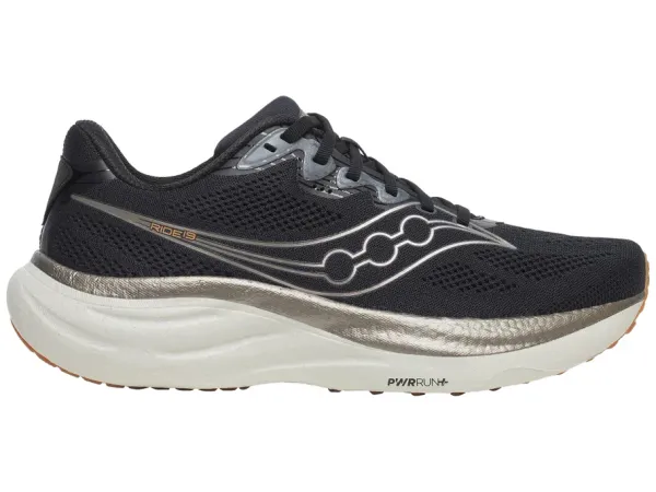 SAUCONY RIDE 19 MENS BLACK/PEWTER