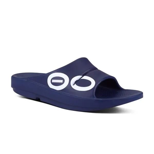 OOFOS OOAHH SPORT SLIDE NAVY