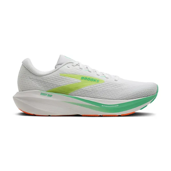 BROOKS GHOST AMP MENS White/ParadiseGreen/Nightlife
